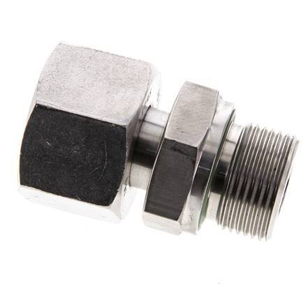 16S & M22x1,5 Edelstahl, gerade drehbar mit Außengewinde 400 bar FKM Einstellbar ISO 8434-1
