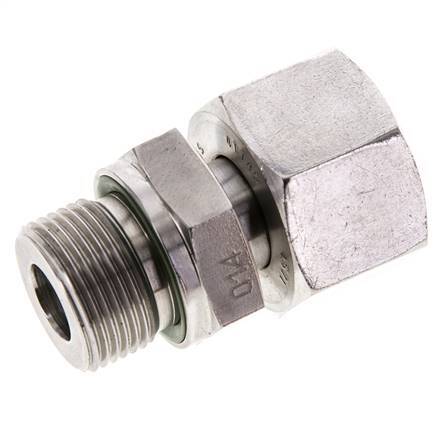 16S & M22x1,5 Edelstahl, gerade drehbar mit Außengewinde 400 bar FKM Einstellbar ISO 8434-1