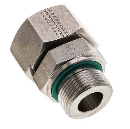25S & M33x2 Edelstahl-Drehgelenk mit Außengewinde 400 bar FKM Einstellbar ISO 8434-1