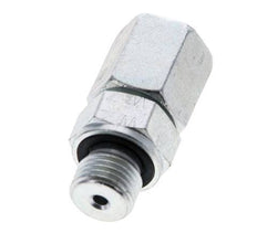 6L & M10x1 Verzinkter Stahl Gerades Drehgelenk mit Außengewinde 315 bar NBR O-Ring Dichtungskonus Einstellbar ISO 8434-1