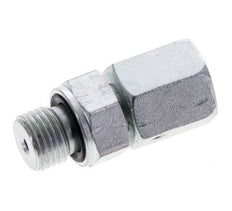 6L & M10x1 Verzinkter Stahl Gerades Drehgelenk mit Außengewinde 315 bar NBR O-Ring Dichtungskonus Einstellbar ISO 8434-1