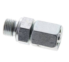 6L & M10x1 Verzinkter Stahl Gerades Drehgelenk mit Außengewinde 315 bar NBR O-Ring Dichtungskonus Einstellbar ISO 8434-1