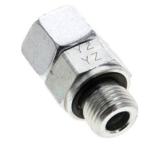 12L & M16x1,5 Verzinkter Stahl Gerades Drehgelenk mit Außengewinde 315 bar NBR O-Ring Dichtungskonus Einstellbar ISO 8434-1