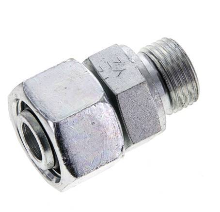 15L & M18x1.5 Verzinkter Stahl gerade drehbar mit Außengewinde 315 bar NBR O-Ring Dichtkonus Einstellbar ISO 8434-1