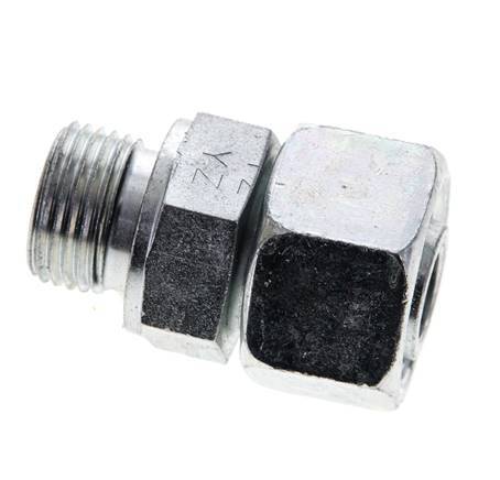 15L & M18x1.5 Verzinkter Stahl gerade drehbar mit Außengewinde 315 bar NBR O-Ring Dichtkonus Einstellbar ISO 8434-1