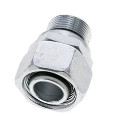 22L & M26x1,5 Verzinkter Stahl Gerade Drehgelenke mit Außengewinde 160 bar NBR O-Ring Dichtungskonus Einstellbar ISO 8434-1