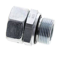 28L & M33x2 Verzinkter Stahl Gerades Drehgelenk mit Außengewinde 160 bar NBR O-Ring Dichtungskonus Einstellbar ISO 8434-1
