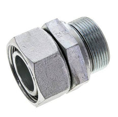 35L & M42x2 Verzinkter Stahl Gerades Drehgelenk mit Außengewinde 160 bar NBR O-Ring Dichtungskonus Einstellbar ISO 8434-1