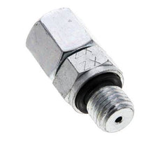 6S & M12x1,5 Verzinkter Stahl Gerades Drehgelenk mit Außengewinde 630 bar NBR O-Ring Dichtungskonus Einstellbar ISO 8434-1