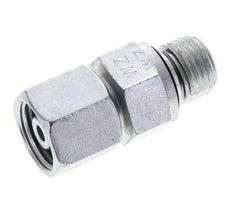 8S & M14x1,5 Verzinkter Stahl Gerade Drehgelenke mit Außengewinde 630 bar NBR O-Ring Dichtungskonus Einstellbar ISO 8434-1