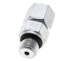 8S & M14x1,5 Verzinkter Stahl Gerade Drehgelenke mit Außengewinde 630 bar NBR O-Ring Dichtungskonus Einstellbar ISO 8434-1