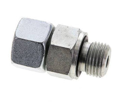 10S & M16x1,5 Verzinkter Stahl Gerade Drehgelenke mit Außengewinde 630 bar NBR O-Ring Dichtungskonus Einstellbar ISO 8434-1
