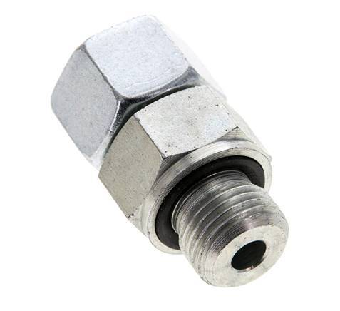 10S & M16x1,5 Verzinkter Stahl Gerade Drehgelenke mit Außengewinde 630 bar NBR O-Ring Dichtungskonus Einstellbar ISO 8434-1