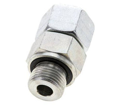 12S & M18x1,5 Verzinkter Stahl Gerades Drehgelenk mit Außengewinde 630 bar NBR O-Ring Dichtungskonus Einstellbar ISO 8434-1