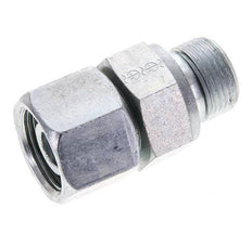 14S & M20x1,5 Verzinkter Stahl Gerade Drehgelenke mit Außengewinde 630 bar NBR O-Ring Dichtungskonus Einstellbar ISO 8434-1