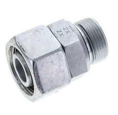25S & M33x2 Verzinkter Stahl Gerades Drehgelenk mit Außengewinde 400 bar NBR O-Ring Dichtungskonus Einstellbar ISO 8434-1