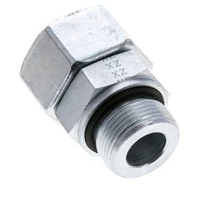 25S & M33x2 Verzinkter Stahl Gerades Drehgelenk mit Außengewinde 400 bar NBR O-Ring Dichtungskonus Einstellbar ISO 8434-1