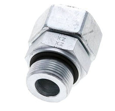 25S & M33x2 Verzinkter Stahl Gerades Drehgelenk mit Außengewinde 400 bar NBR O-Ring Dichtungskonus Einstellbar ISO 8434-1