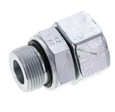 25S & M33x2 Verzinkter Stahl Gerades Drehgelenk mit Außengewinde 400 bar NBR O-Ring Dichtungskonus Einstellbar ISO 8434-1
