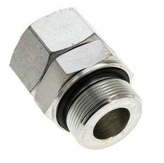 30S & M42x2 Verzinkter Stahl Gerades Drehgelenk mit Außengewinde 400 bar NBR O-Ring Dichtungskonus Einstellbar ISO 8434-1