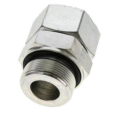 30S & M42x2 Verzinkter Stahl Gerades Drehgelenk mit Außengewinde 400 bar NBR O-Ring Dichtungskonus Einstellbar ISO 8434-1
