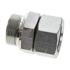 30S & M42x2 Verzinkter Stahl Gerades Drehgelenk mit Außengewinde 400 bar NBR O-Ring Dichtungskonus Einstellbar ISO 8434-1