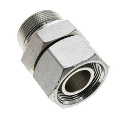30S & M42x2 Verzinkter Stahl Gerades Drehgelenk mit Außengewinde 400 bar NBR O-Ring Dichtungskonus Einstellbar ISO 8434-1