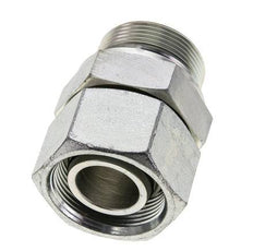 30S & M42x2 Verzinkter Stahl Gerades Drehgelenk mit Außengewinde 400 bar NBR O-Ring Dichtungskonus Einstellbar ISO 8434-1