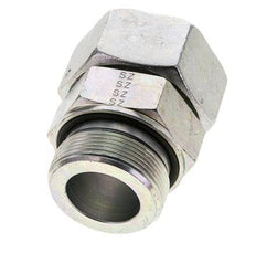 38S & M48x2 Verzinkter Stahl Gerades Drehgelenk mit Außengewinde 315 bar NBR O-Ring Dichtungskonus Einstellbar ISO 8434-1