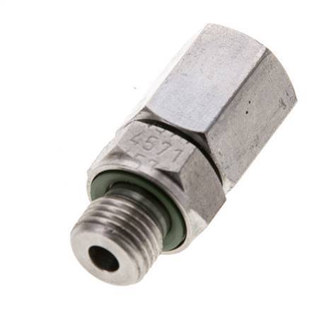 6L & M10x1 Edelstahl-Drehgelenk mit Außengewinde 315 bar FKM O-Ring-Dichtkonus Einstellbar ISO 8434-1