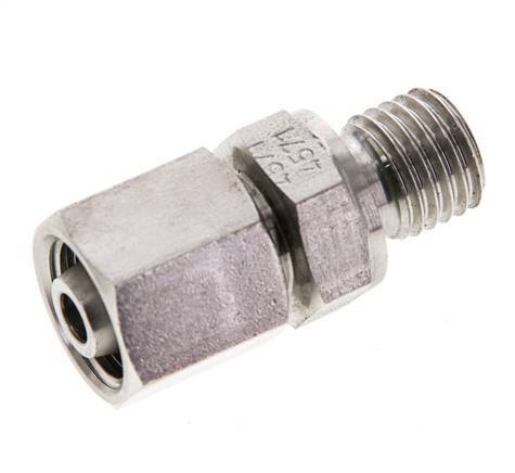 8L & M12x1,5 Edelstahl-Drehgelenk mit Außengewinde 315 bar FKM O-Ring-Dichtkonus Einstellbar ISO 8434-1