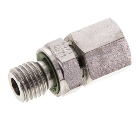 8L & M12x1,5 Edelstahl-Drehgelenk mit Außengewinde 315 bar FKM O-Ring-Dichtkonus Einstellbar ISO 8434-1