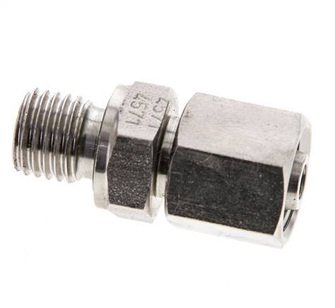 8L & M12x1,5 Edelstahl-Drehgelenk mit Außengewinde 315 bar FKM O-Ring-Dichtkonus Einstellbar ISO 8434-1