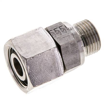 15L & M18x1,5 Edelstahl gerade drehbar mit Außengewinde 315 bar FKM O-Ring Dichtungskonus Einstellbar ISO 8434-1