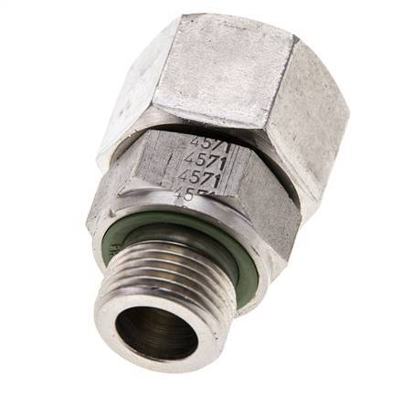 15L & M18x1,5 Edelstahl gerade drehbar mit Außengewinde 315 bar FKM O-Ring Dichtungskonus Einstellbar ISO 8434-1