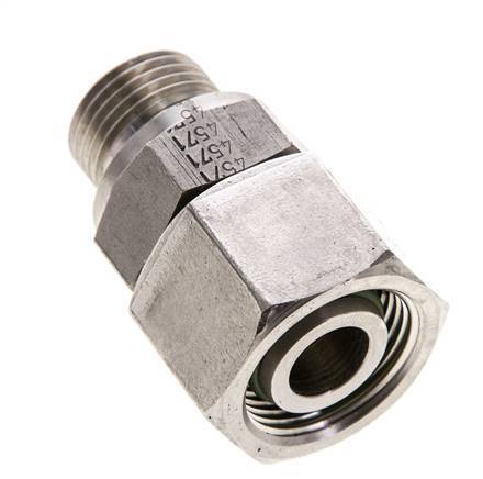 15L & M18x1,5 Edelstahl gerade drehbar mit Außengewinde 315 bar FKM O-Ring Dichtungskonus Einstellbar ISO 8434-1