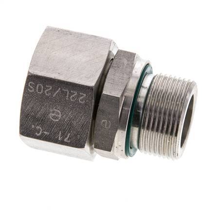 22L & M26x1,5 Edelstahl gerade drehbar mit Außengewinde 160 bar FKM O-Ring Dichtungskonus Einstellbar ISO 8434-1