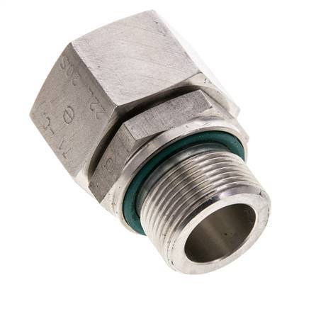 22L & M26x1,5 Edelstahl gerade drehbar mit Außengewinde 160 bar FKM O-Ring Dichtungskonus Einstellbar ISO 8434-1