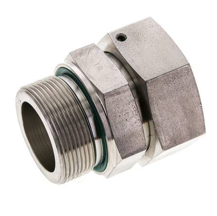 42L & M48x2 Edelstahl gerade drehend mit Außengewinde 160 bar FKM O-Ring Dichtungskonus Einstellbar ISO 8434-1