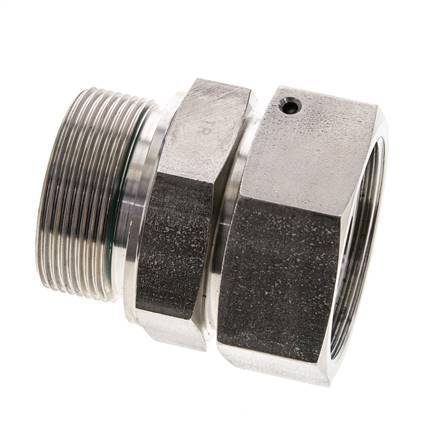 42L & M48x2 Edelstahl gerade drehend mit Außengewinde 160 bar FKM O-Ring Dichtungskonus Einstellbar ISO 8434-1