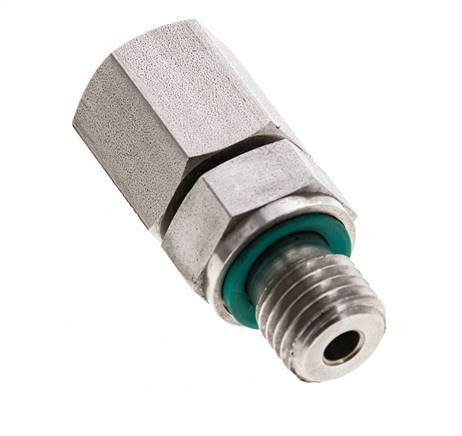 6S & M12x1,5 Edelstahl-Drehgelenk mit Außengewinde 630 bar FKM O-Ring-Dichtkonus Einstellbar ISO 8434-1