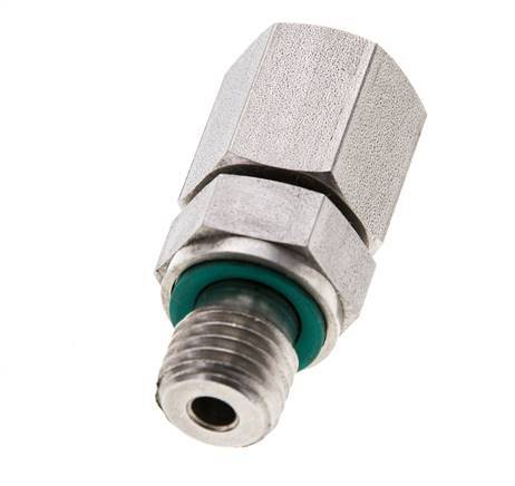 6S & M12x1,5 Edelstahl-Drehgelenk mit Außengewinde 630 bar FKM O-Ring-Dichtkonus Einstellbar ISO 8434-1