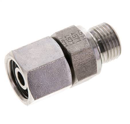 10S & M16x1,5 Edelstahl-Drehgelenk mit Außengewinde 630 bar FKM O-Ring-Dichtkonus Einstellbar ISO 8434-1