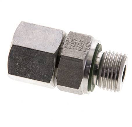 10S & M16x1,5 Edelstahl-Drehgelenk mit Außengewinde 630 bar FKM O-Ring-Dichtkonus Einstellbar ISO 8434-1