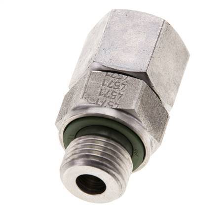 10S & M16x1,5 Edelstahl-Drehgelenk mit Außengewinde 630 bar FKM O-Ring-Dichtkonus Einstellbar ISO 8434-1