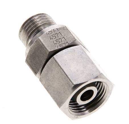 10S & M16x1,5 Edelstahl-Drehgelenk mit Außengewinde 630 bar FKM O-Ring-Dichtkonus Einstellbar ISO 8434-1