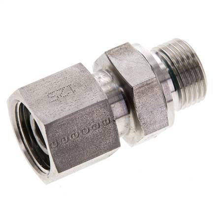 12S & M18x1,5 Edelstahl-Drehgelenk mit Außengewinde 630 bar FKM O-Ring-Dichtkonus Einstellbar ISO 8434-1