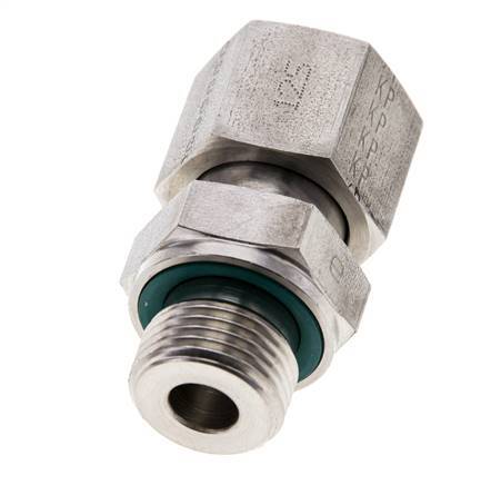 12S & M18x1,5 Edelstahl-Drehgelenk mit Außengewinde 630 bar FKM O-Ring-Dichtkonus Einstellbar ISO 8434-1