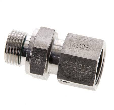 12S & M18x1,5 Edelstahl-Drehgelenk mit Außengewinde 630 bar FKM O-Ring-Dichtkonus Einstellbar ISO 8434-1