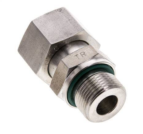 16S & M22x1,5 Edelstahl gerade drehend mit Außengewinde 400 bar FKM O-Ring Dichtungskonus Einstellbar ISO 8434-1